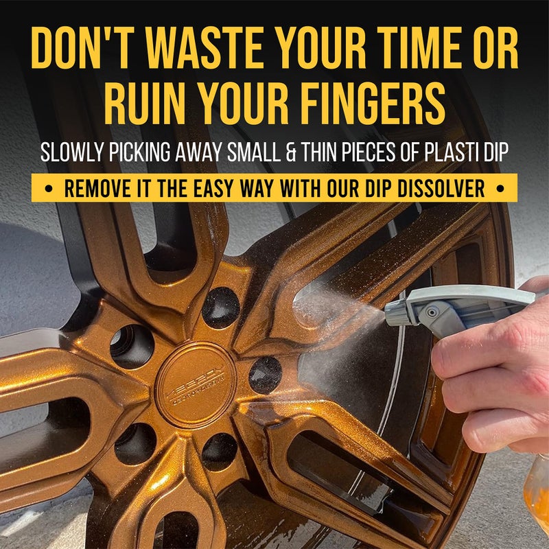 DipYourCar ديب يور كار دوت كوم مذيب بلاستي ديب - مزيل التشطيب، مزيل الطلاء، ومنظف للسيارات المطلية ببلاستي ديب - يذيب ويزيل الديب ليصبح رقيقًا للتقشير (32 أونصة زجاجة رذاذ) - Image 5