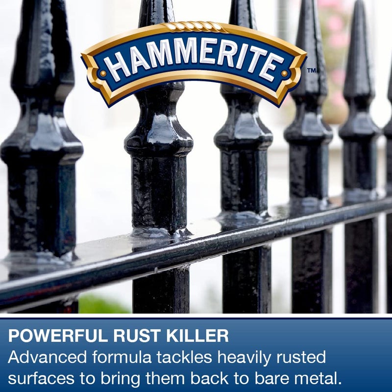 Hammerite Rust Remover Gel Blister. Non Drip Rust Remover for Metal, Rust Converter - Non Damaging to Metal Paint, Suitable for Interior and Exterior - 100ml, Packaging May Vary - Image 2