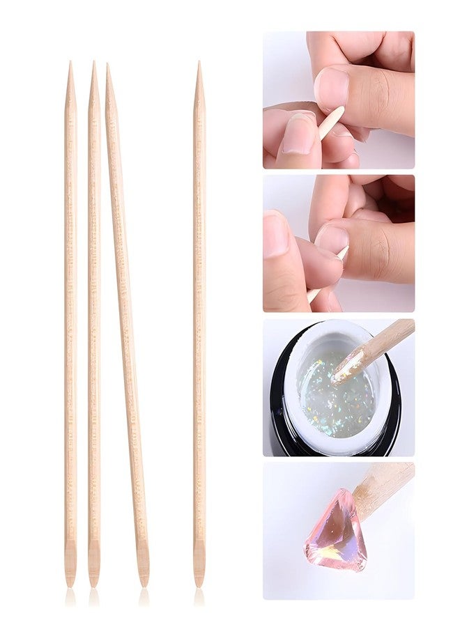 COSLUXE Orange Wood Nail Sticks Double Sided Multi Functional Cuticle Pusher Remover Manicure Pedicure Tool for Manicure Pedicure 100 PCS SET - Image 4