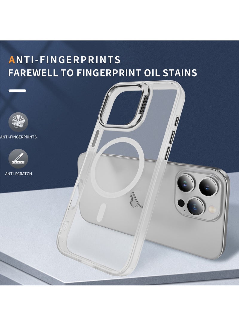 فريق ديلوكس آيفون 16 برو ماكس حالة واقية، متوافقة مع MagSafe مدمجة في وقف آيفون حالة واقية مقاومة للخدش الظهر حالة كلاسيكية سلسلة شفافة - Image 4