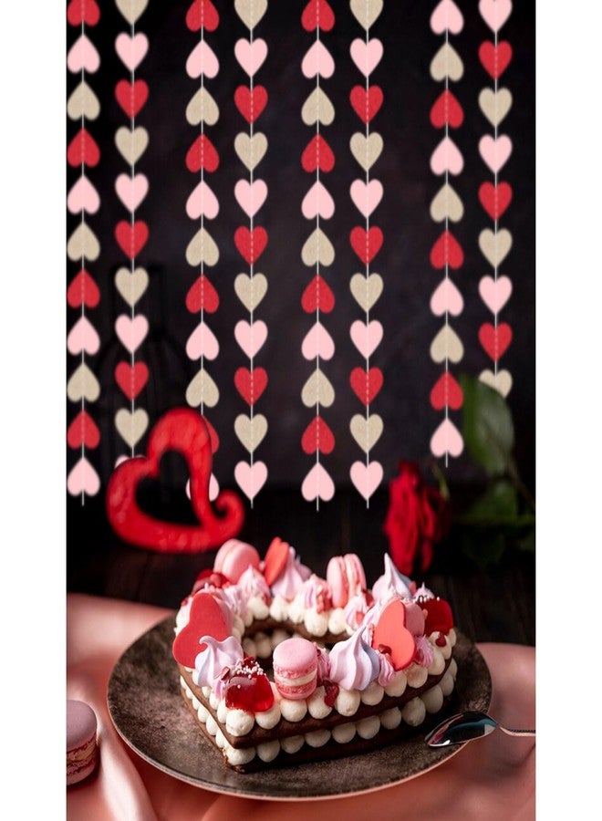 Moitkptt 4 Packs 52FT Love Heart Garland Valentines Banner Engagement Decorations Streamer for Valentine's Day Anniversary Bachelorette Wedding Bridal Shower Birthday Father's Mother's Day Decorations (Red) - Image 5