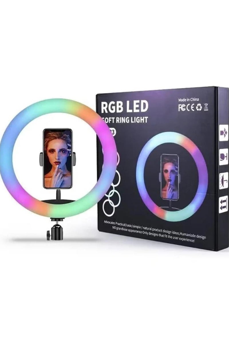 SHOPI MJ33-33cm Soft Ring Light with RGB LED Lights and 16 Lighting Modes - Image 1
