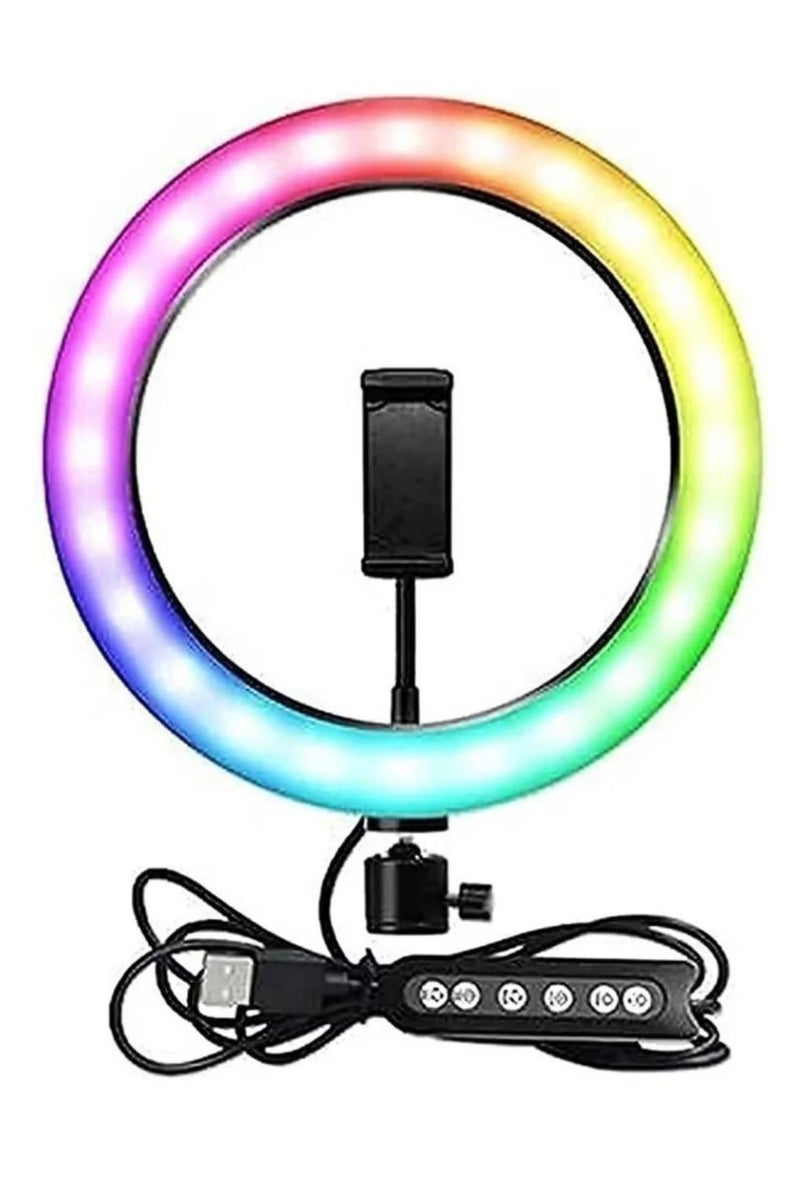 SHOPI MJ33-33cm Soft Ring Light with RGB LED Lights and 16 Lighting Modes - Image 2