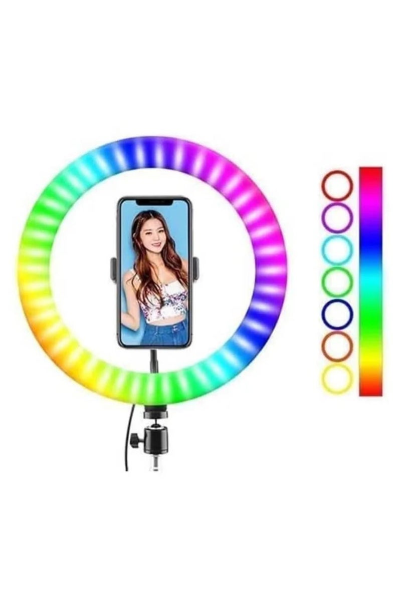 SHOPI MJ33-33cm Soft Ring Light with RGB LED Lights and 16 Lighting Modes - Image 3