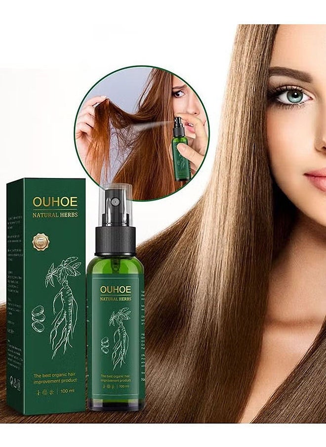 OUHOE - Ginseng Hair Regeneration Spray - Rapid Growth Hair Treatment - Hair Growth Serum Essence Oil Regrow - For Women And Men 100ML - Image 1
