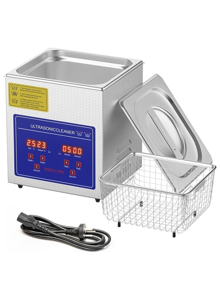 AROAQ 2L Professional Ultrasonic Cleaner Machine, 40kHz Digital Jewellery Ultrasonic Cleaner 304 Stainless Steel with Timer and Heater - Image 1