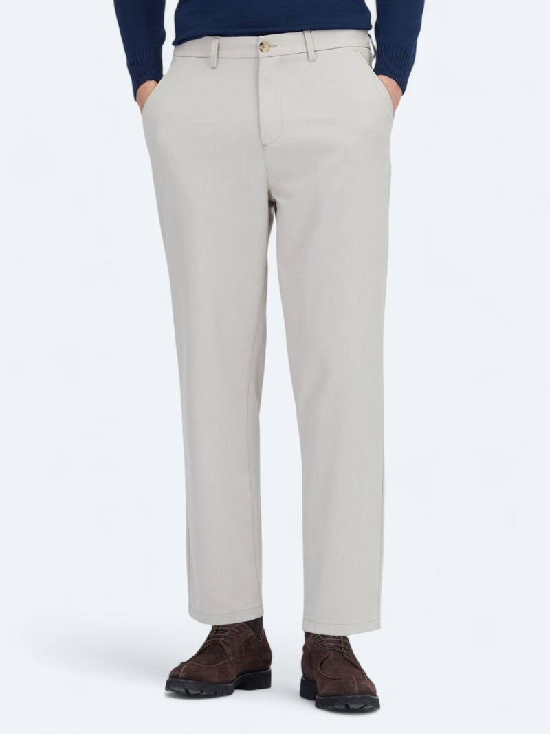 Kip Beige Weaving Jogging Fit Recycled Casual Trousers - Image 3
