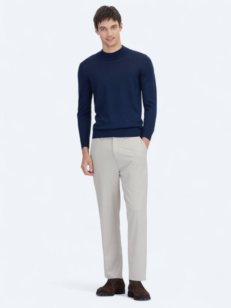 Kip Beige Weaving Jogging Fit Recycled Casual Trousers - Image 2