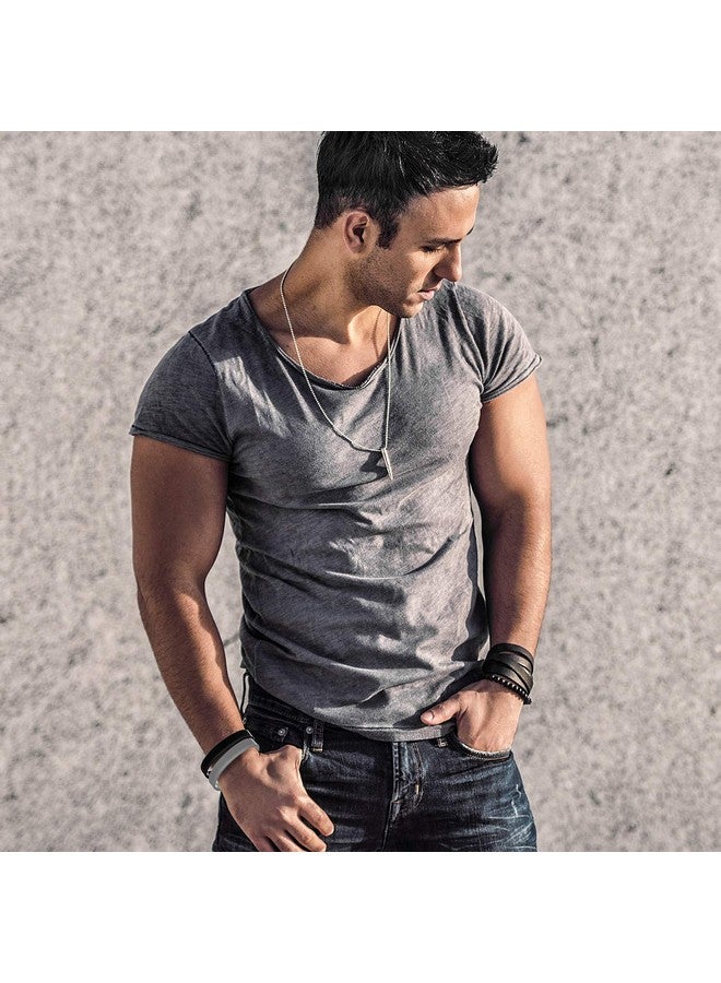 جوفيتيك 12 قطعة من أساور المطاط، أساور سيليكون بلون واحد، مجموعة متعددة من أساور المعصم الفارغة للمناسبات والحفلات المطاطية (أسود، أبيض، رمادي) - Image 2