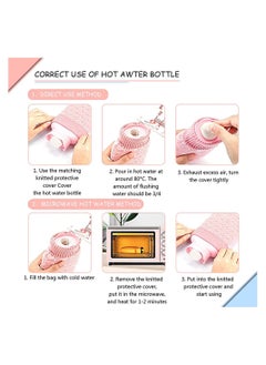 KASTWAVE Hot Water Bottle Heating Silicone Bag with Knit Cover, KASTWAVE Microwave Hot & Cold Therapies Pain, Warm Hands, Soft Environment-friendly Material, Can Frigerator Freezing, Ssential for Family Life  - Image 3