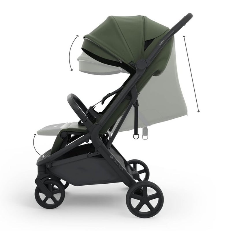 Kinderkraft - Nubi 3 Sport Stroller - Green - 27487 - Image 3