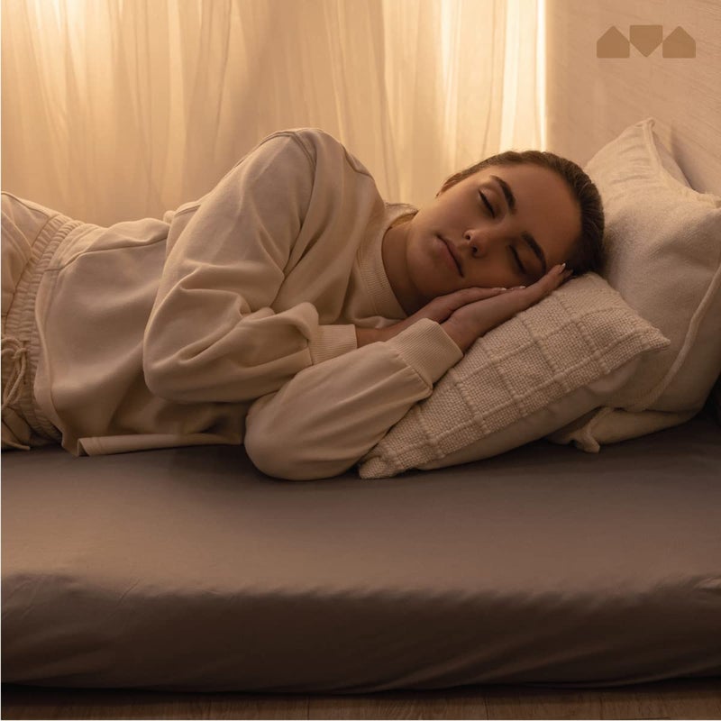 milliard Fitted Sheet for The Milliard Trifold Mattress  Super Soft and Cozy Washable Grey Sheet (Single  4"") - Image 5