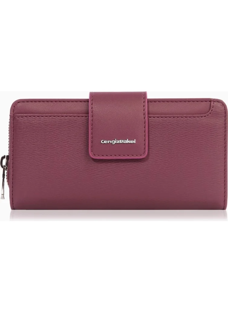 Cengiz Pakel Lucia Women's Wallet 65268-DAMSON
