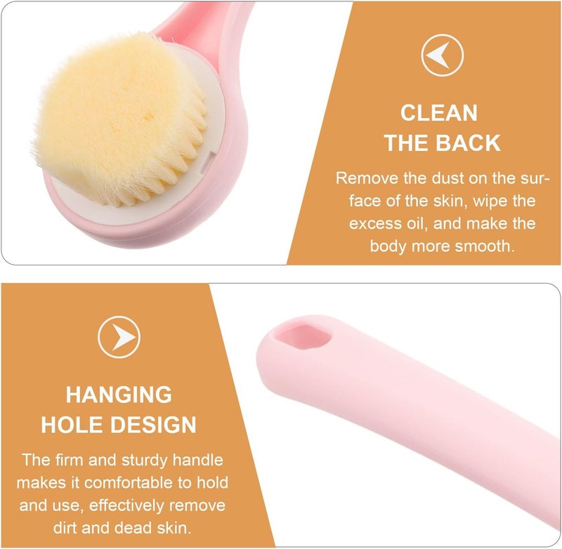 Uonlytech Bathroom Body Scrubber Back Brush with Long Handle, Soft Bristles Bath Exfoliating Brush for Shower and Skin Cleansing - Image 2