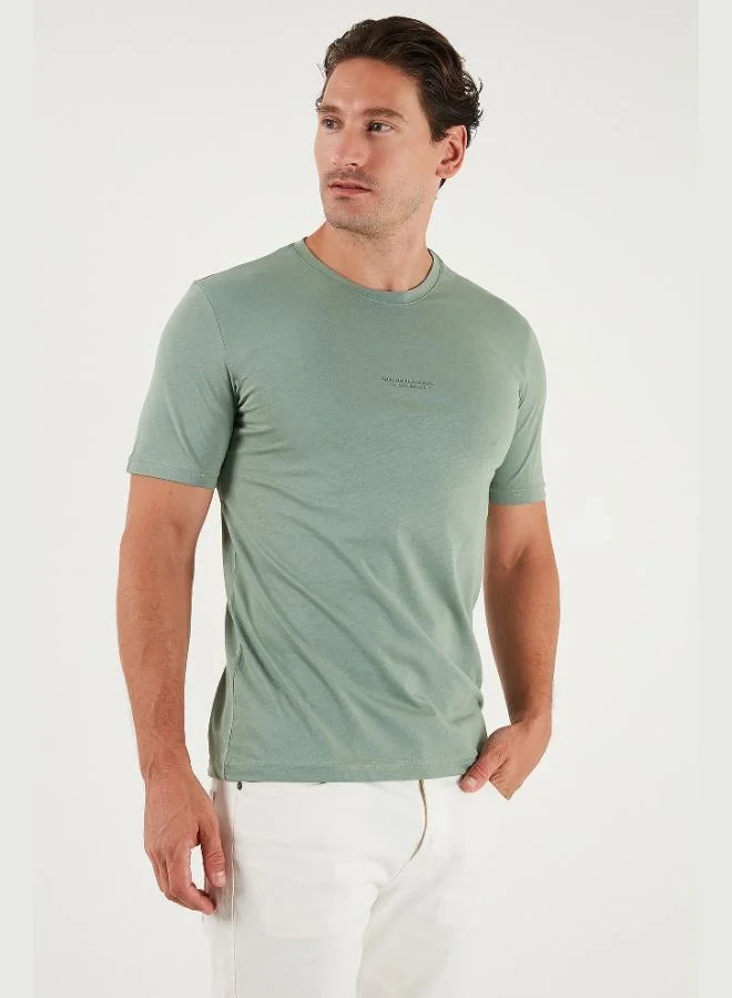 بوراتي تي شيرت رجالي قطن بطبعة من بوراتي بقصة عادية ورقبة دائرية