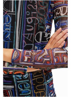 DESIGUAL Short slim tulle dress  - Image 5