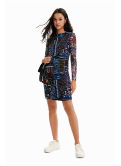 DESIGUAL Short slim tulle dress  - Image 1