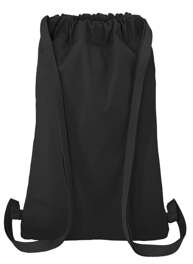 Broad Bay University of Arizona Drawstring Backpack 100% COTTON Arizona Wildcats Cinch Bag (Black) - Image 2