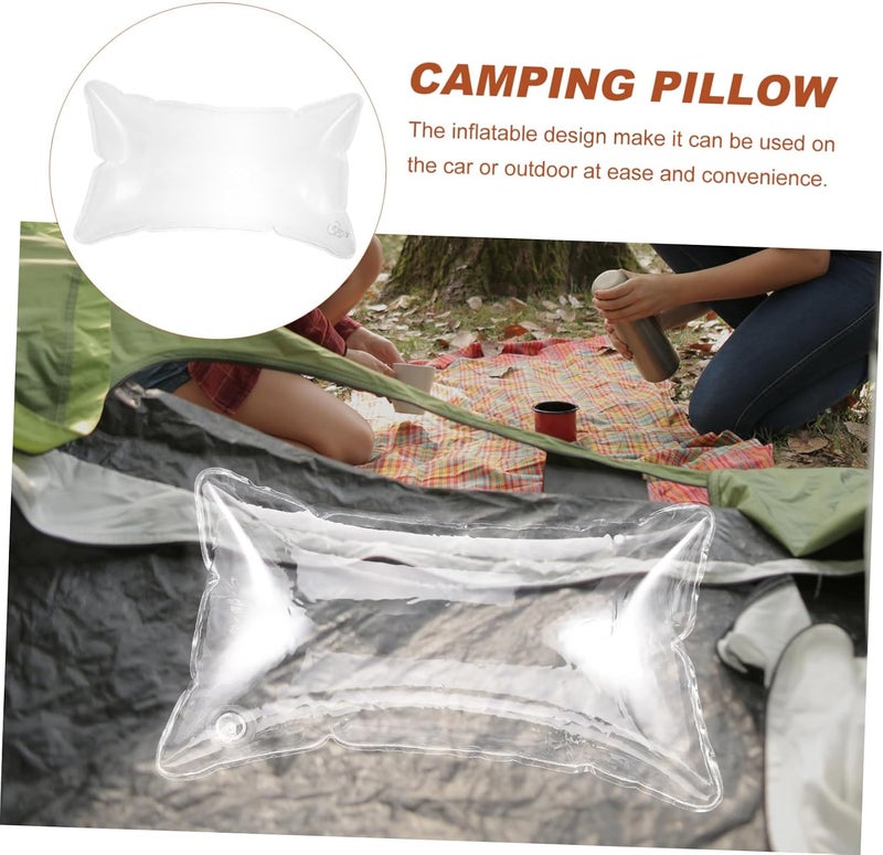 Transparent Inflatable Cushion Portable Sofa Cushion for Outdoor Use Height Easy to Inflate and Deflate for Camping and Travel - Image 2