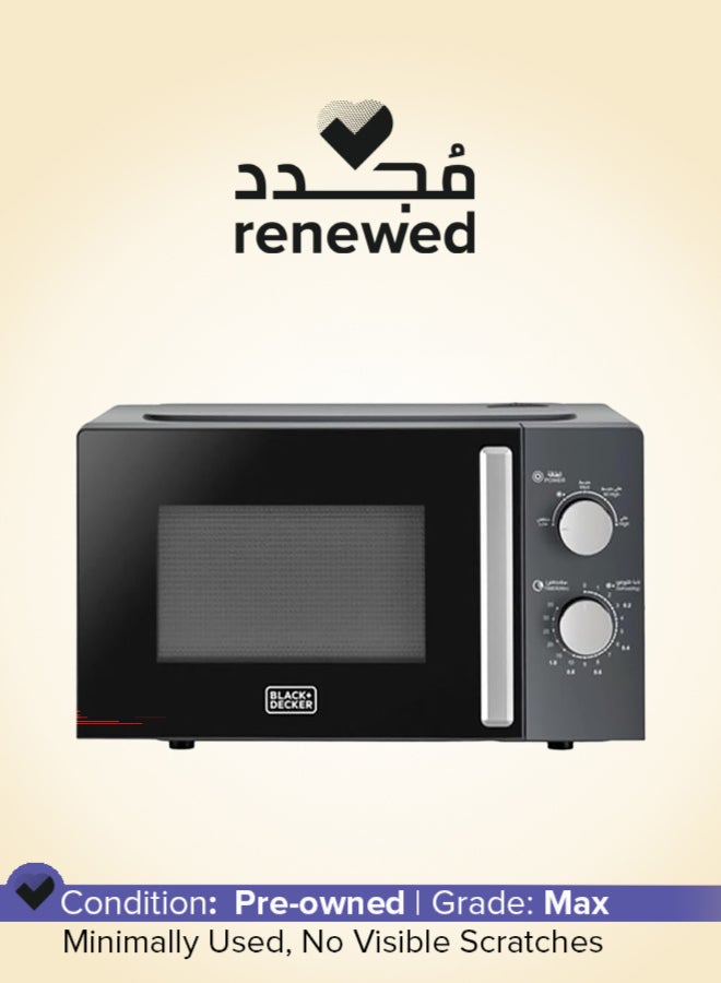 BLACK+DECKER Renewed - Black + Decker 20L Microwave Oven MZ2105PB5 Black - Image 1