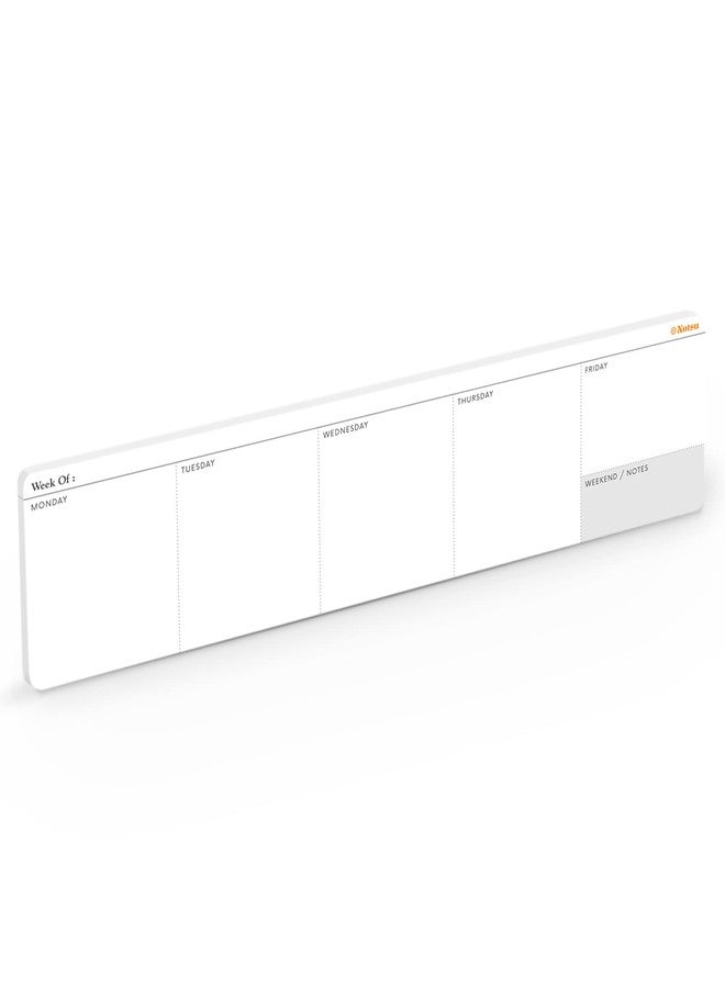 Notsu Weekly Planner Notepad | Tear Off Desk Calendar Pad, Undated | Mini Desk Planner Pad, Fits Alongside Keyboard | 50 Sheets, Thick Paper - Image 1