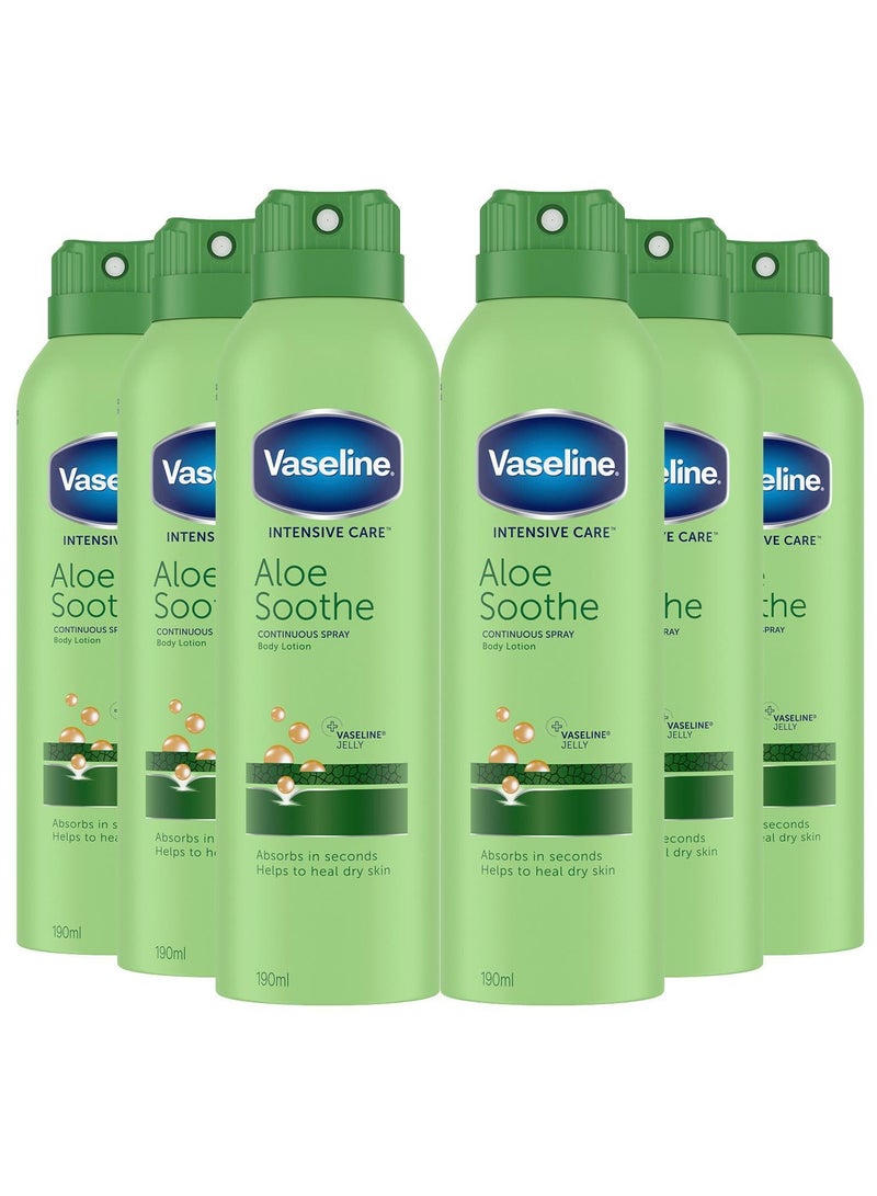 فازلين مرطب بخاخ الصبار المهدئ للعناية المركزة 190 مل (عبوة من 6 قطع) - Image 1