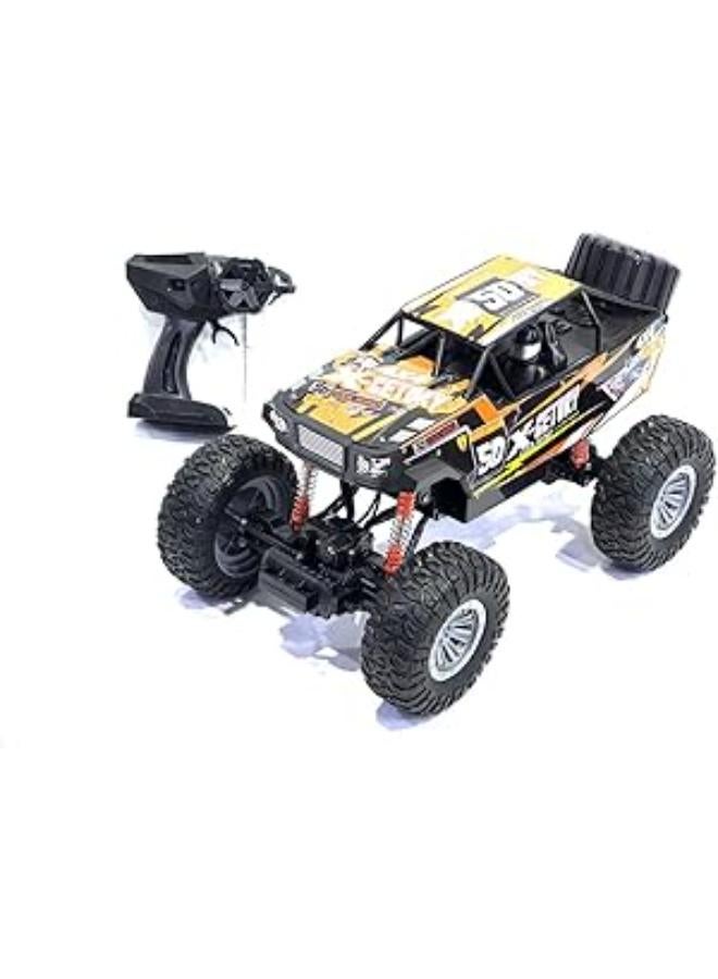 شاحنة وحش RC ذات دفع رباعي (برتقالي/أسود)