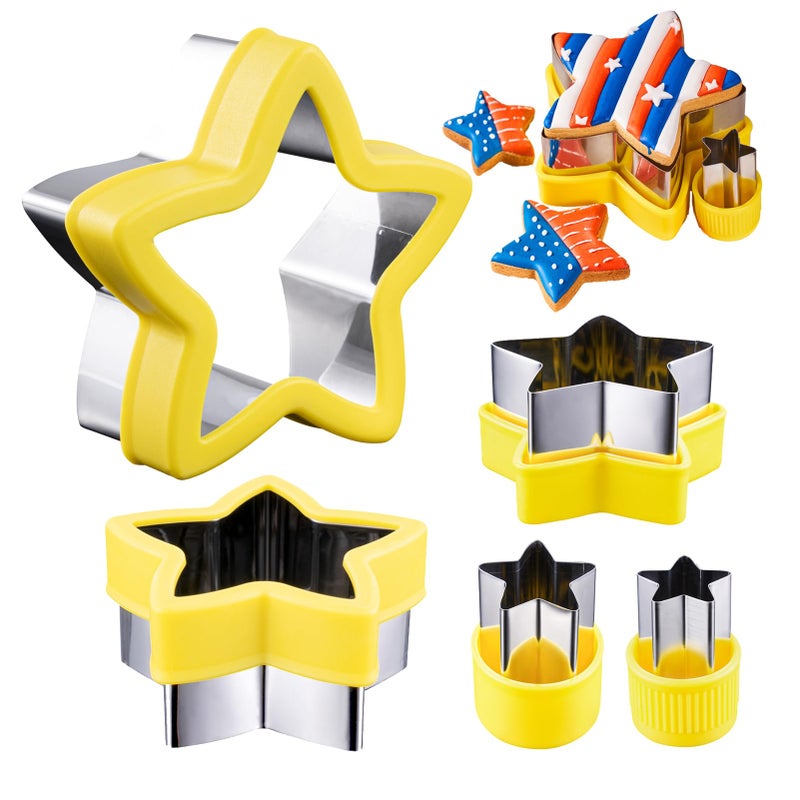 ETERSION Star Cookie Cutter 5 Pieces 5 Sizes 1 to 4