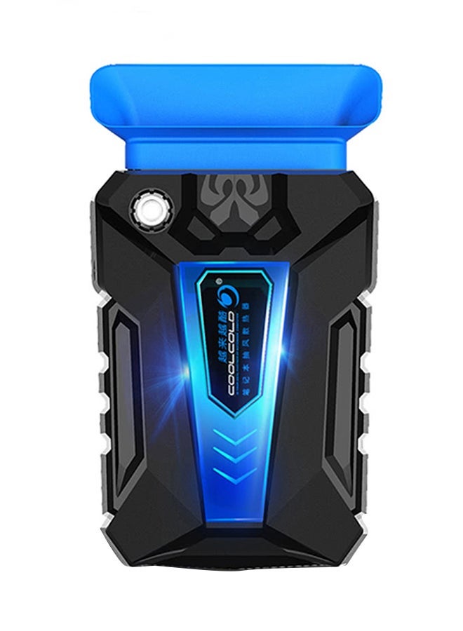 NIBEMINENT Portable Laptop Cooler Black/Blue - Image 1