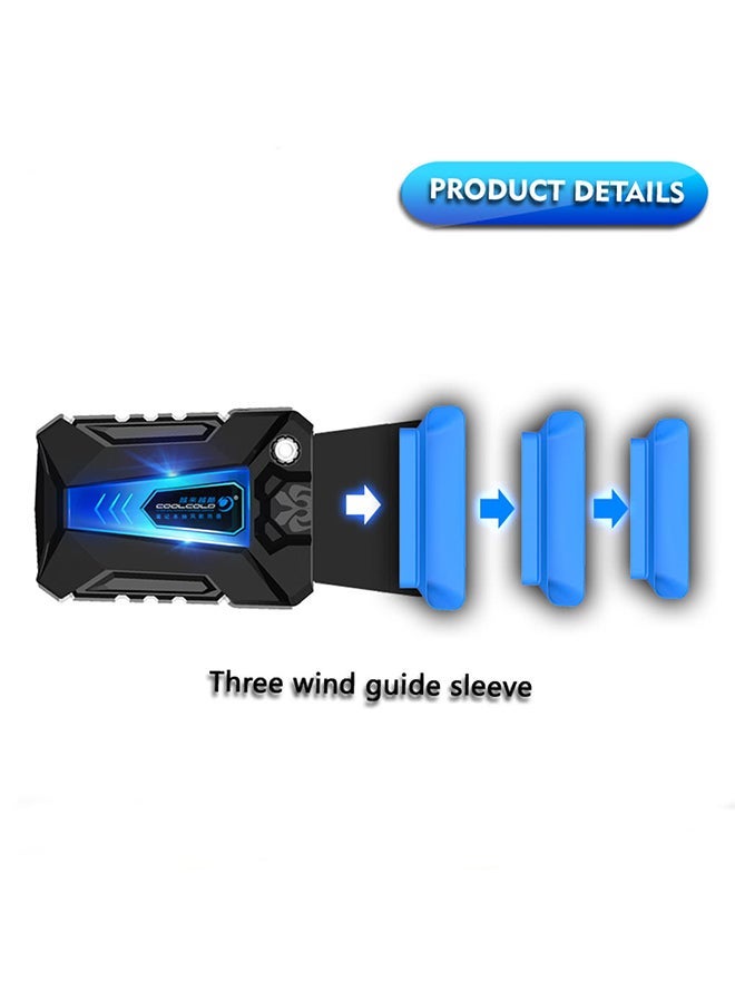 NIBEMINENT Portable Laptop Cooler Black/Blue - Image 3