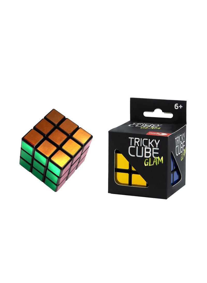 Tricky Cube Glam Puzzle Cube Brain Teaser Toy for Kids and Adults, Twist & Solve Fidget Game - Image 2
