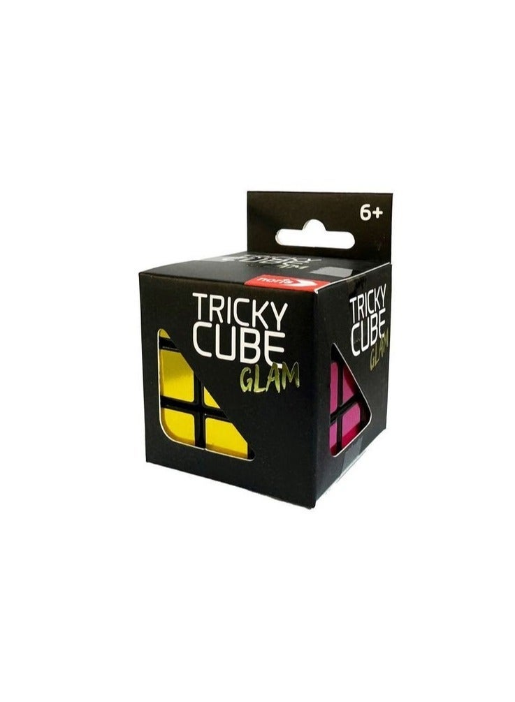 Tricky Cube Glam Puzzle Cube Brain Teaser Toy for Kids and Adults, Twist & Solve Fidget Game - Image 3