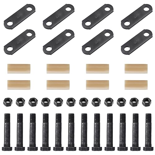 Racewill Tandem Axle Trailer Shackles Kit: 2 Packs Trailer Shackles with Trailer Shackle Bolts, 2-1/4" Trailer Shackle Straps (225), Used On Dual-Axle Systems - Image 1