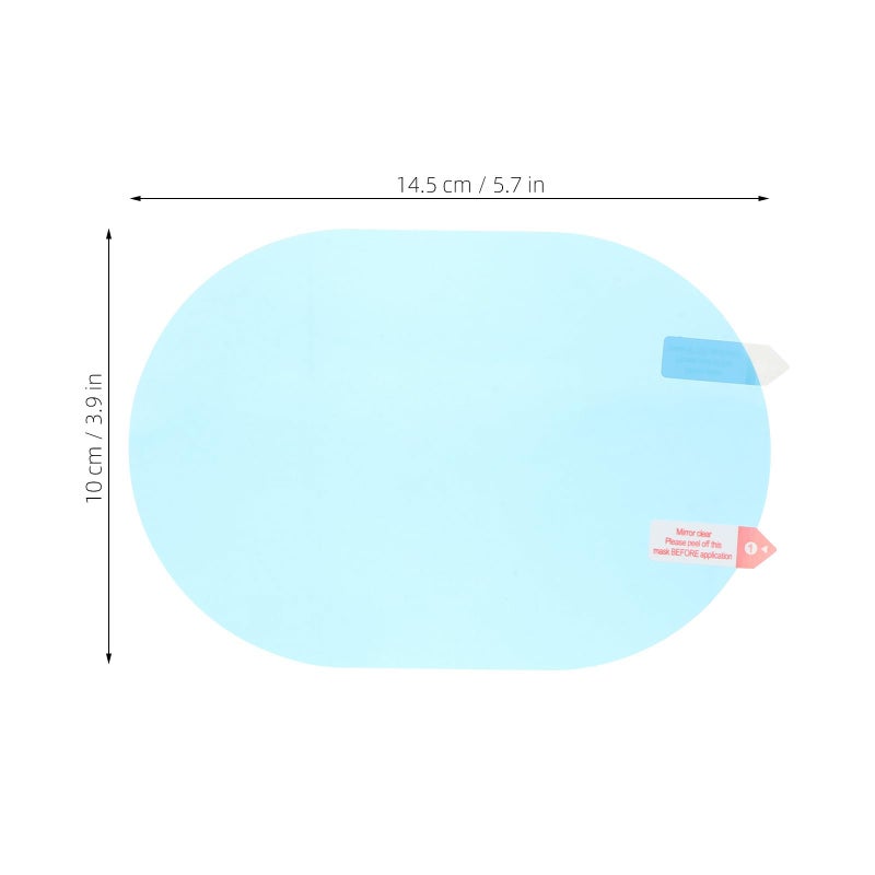 2Pcs 5.7x3.93 Inch Car Rearview Mirror Film Anti Fog Anti Glare Waterproof Rainproof Clear Vision - Image 3