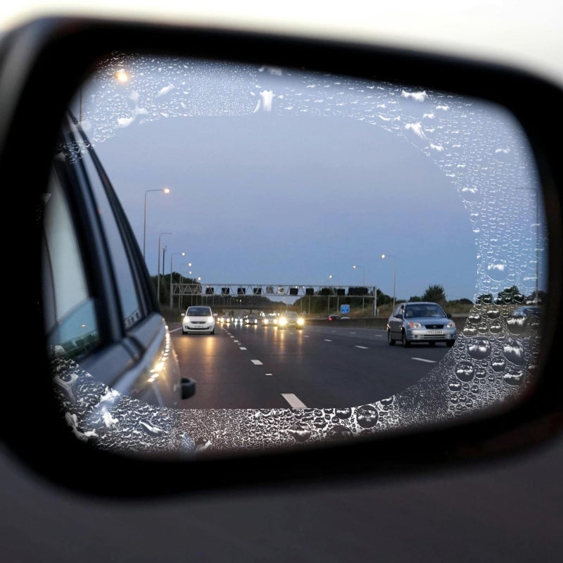 2Pcs 5.7x3.93 Inch Car Rearview Mirror Film Anti Fog Anti Glare Waterproof Rainproof Clear Vision - Image 5