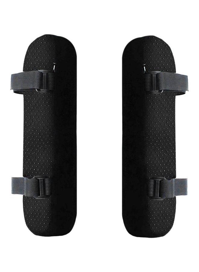 2-Piece Chair Armrest Pads Black 500x150x60mm - Image 1