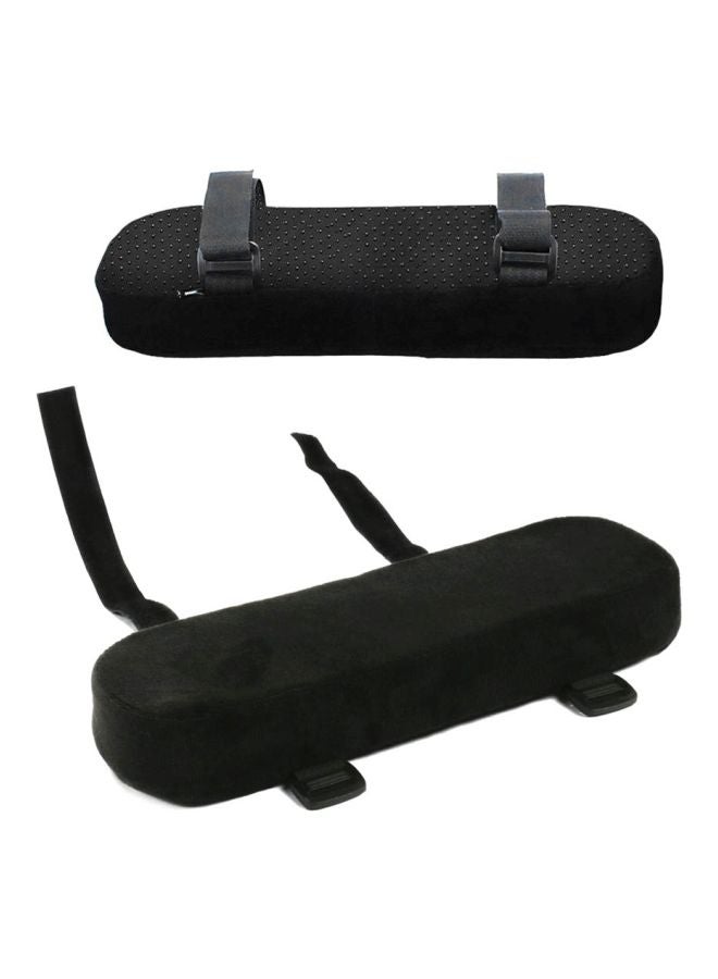 2-Piece Chair Armrest Pads Black 500x150x60mm - Image 2