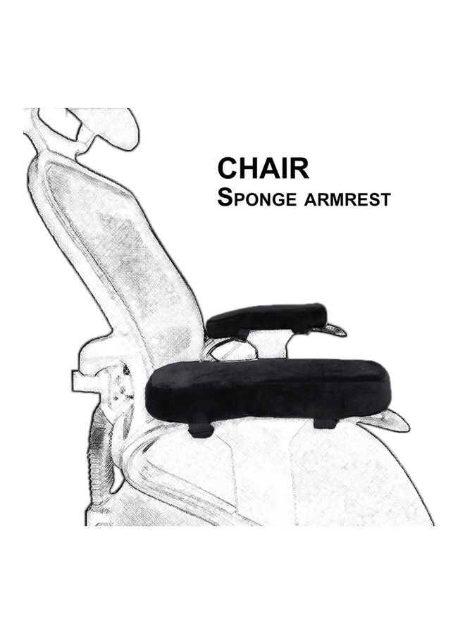 2-Piece Chair Armrest Pads Black 500x150x60mm - Image 5