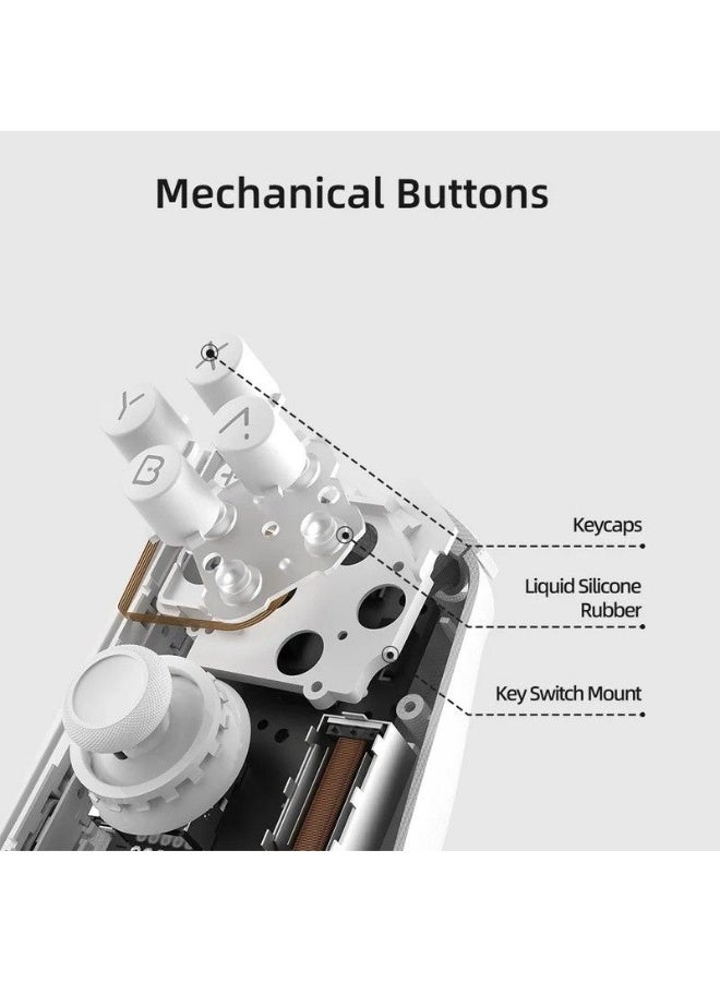 Mobapad M6 HD Gemini Wireless Bluetooth Gaming Controller with Joystick Grip for Nintendo Switch, Includes Bag, White - Image 4