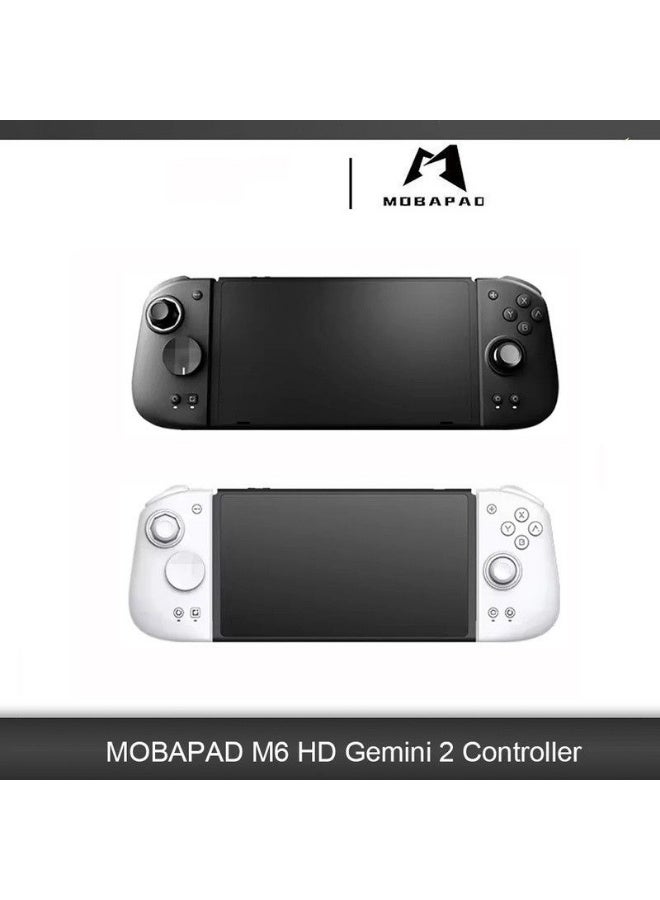 Mobapad M6 HD Gemini Wireless Bluetooth Gaming Controller with Joystick Grip for Nintendo Switch, Includes Bag, White - Image 2