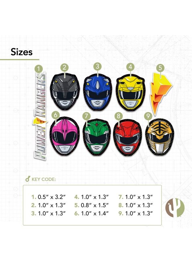 Desert Cactus Power Rangers Stickers Premium Vinyl Decal Made In Usa For Laptop Water Bottle Car Scrapbook Decorations Birthday Favor Party Supplies (Party Favor)  - Image 4