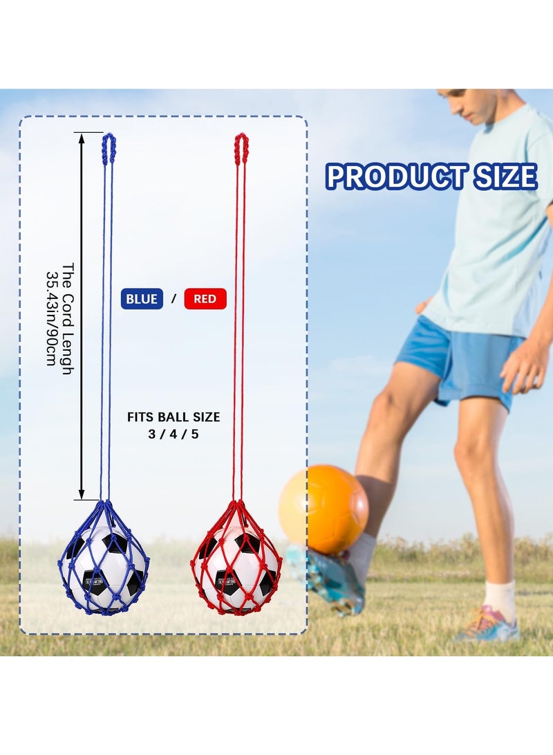 2 Pack Football Kick Trainer Soccer Ball Net Kicker, Fits Ball Size 3, 4, 5, Solo Soccer Kick Practice Training Aid for Youth Adults - Image 2