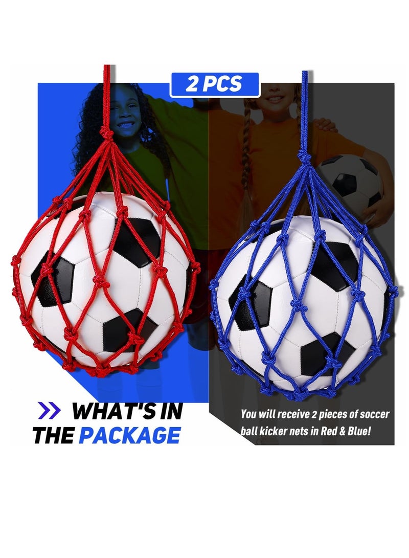 2 Pack Football Kick Trainer Soccer Ball Net Kicker, Fits Ball Size 3, 4, 5, Solo Soccer Kick Practice Training Aid for Youth Adults - Image 4
