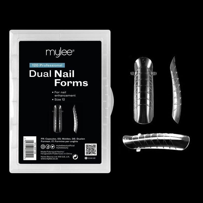 Mylee Dual Nail Forms 12 Sizes to choose from Reusable 120 nail forms for multiple applications Acrylic Nail Molds For Polymer Gel Nail Extension