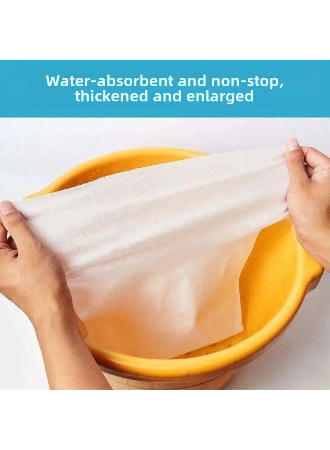 Disposable Foot Wipe Cloth Foot Bath Absorbent Foot Wipe Paper Towel For Lazy People Home Daily Use Hand Wipe Foot Wipe-Color:Printed Style-Specifications:20x20【100 Pieces】 - Image 5