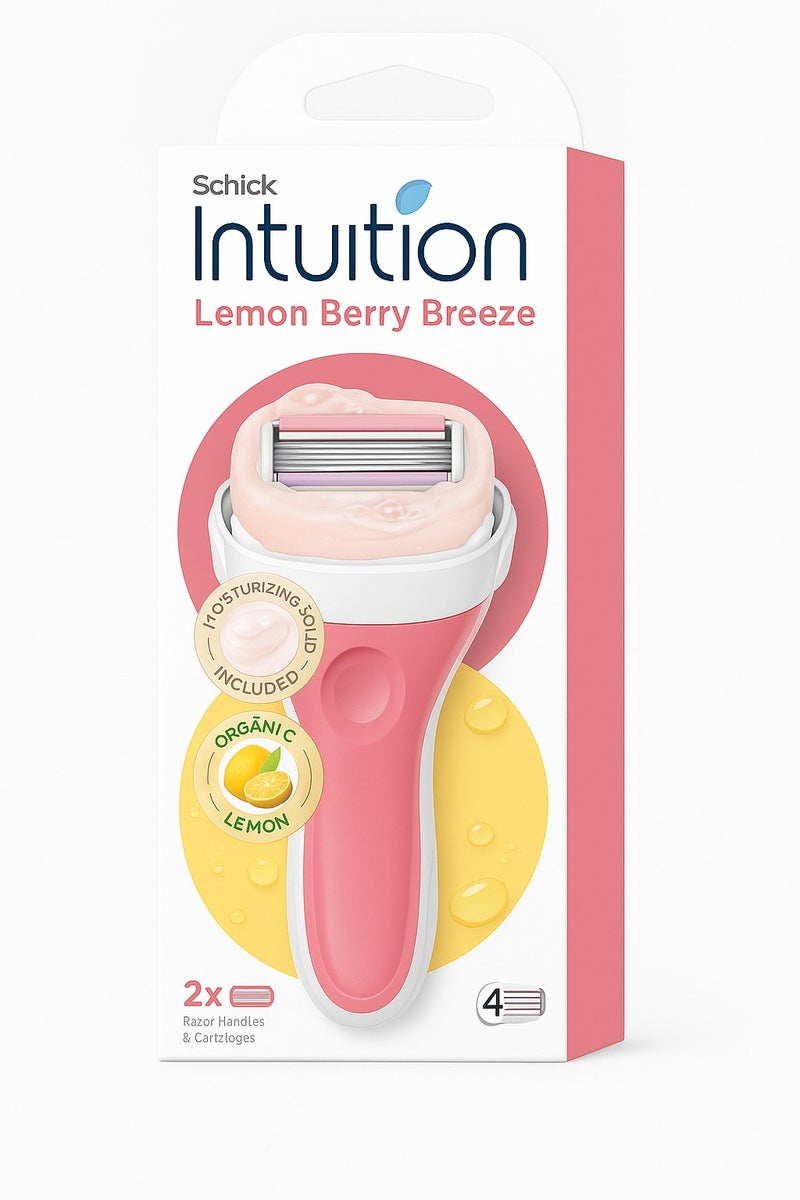 schick Intuition Lemon Berry Breeze Razors For Women