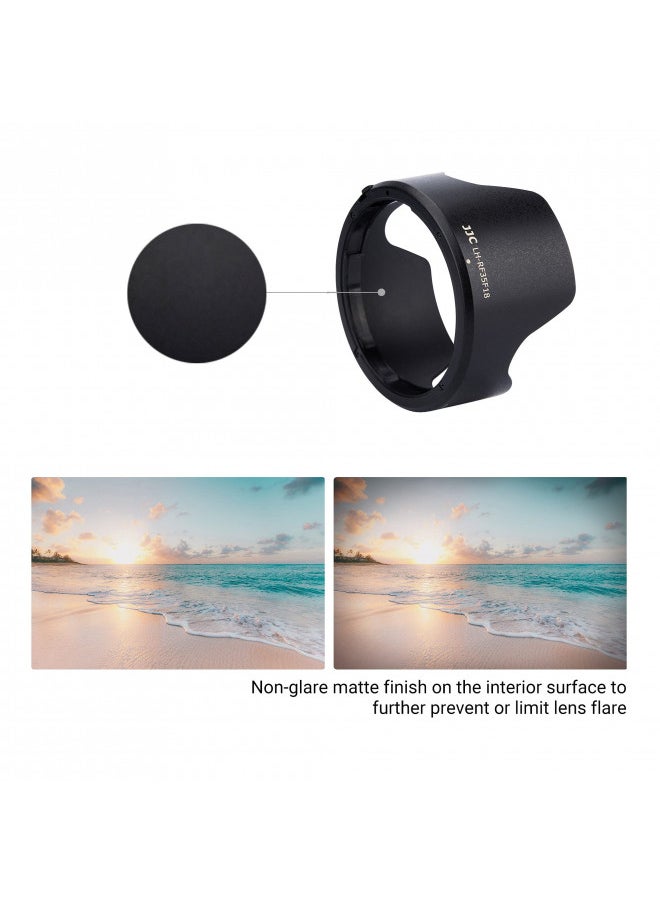 JJC - RF 35mm Tulip Flower Lens Hood Shade Fit for Canon RF 35mm F1.8 Macro is STM Lens Replaces Canon EW-52 Hood on Canon EOS R6 R5 RP R Cameras - Image 1