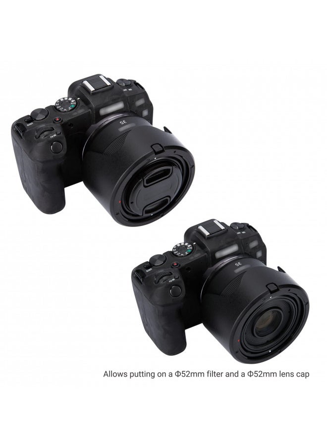 JJC - RF 35mm Tulip Flower Lens Hood Shade Fit for Canon RF 35mm F1.8 Macro is STM Lens Replaces Canon EW-52 Hood on Canon EOS R6 R5 RP R Cameras - Image 1