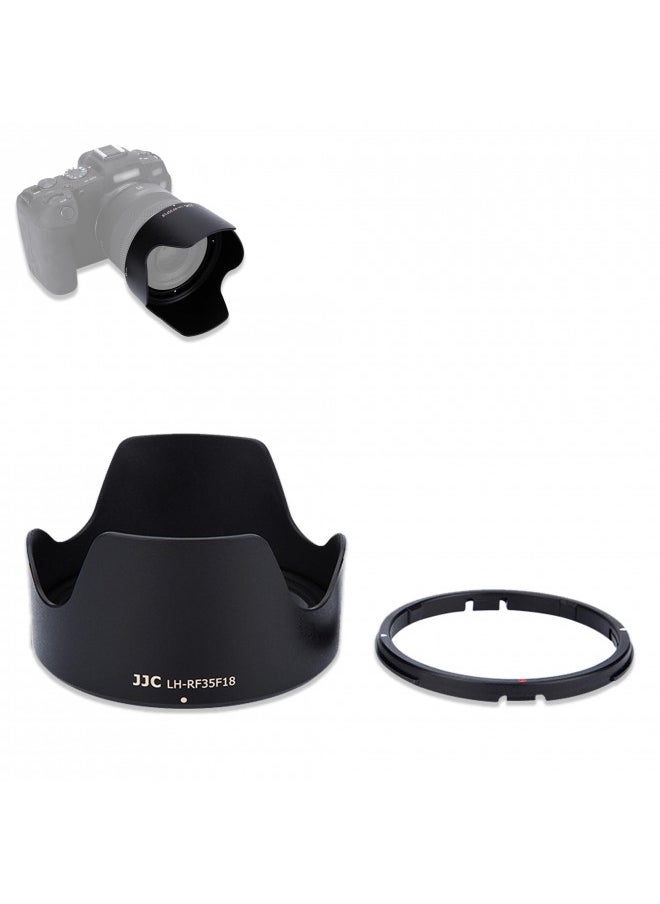 JJC - RF 35mm Tulip Flower Lens Hood Shade Fit for Canon RF 35mm F1.8 Macro is STM Lens Replaces Canon EW-52 Hood on Canon EOS R6 R5 RP R Cameras - Image 1
