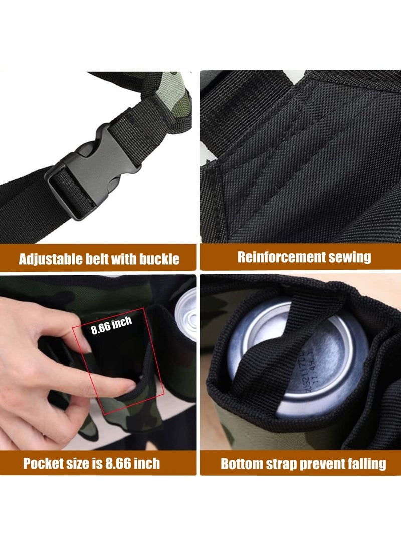 SYOSI 6 Hole Drinks Belt Holder for Men and Women, Adjustable Beverage Can Carrier for Outdoor Activities, Perfect for Camping, Hiking, Picnics, Parties - Image 4